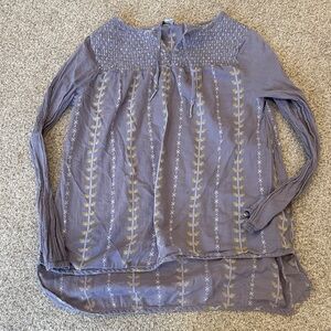 Girls lavender gray and Gold Top